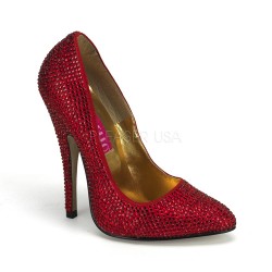 SCANDAL-620R-Red Rhinestones  US8 ONLY